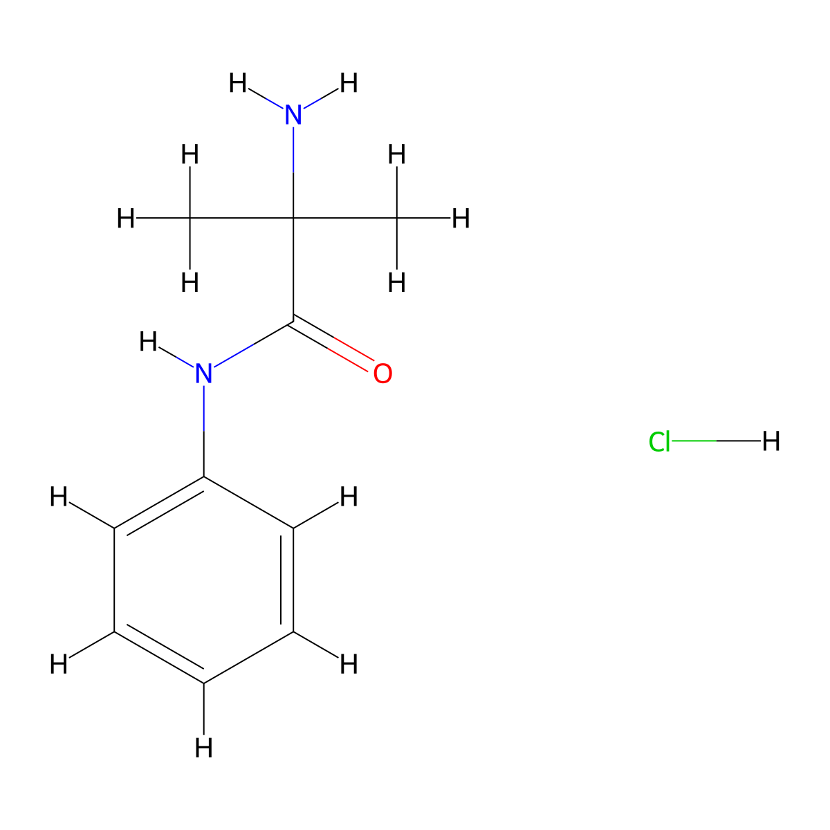 2-amino-2-methyl-N-phenylpropanamide hydrochloride molecular structure, CAS 1219964-09-6