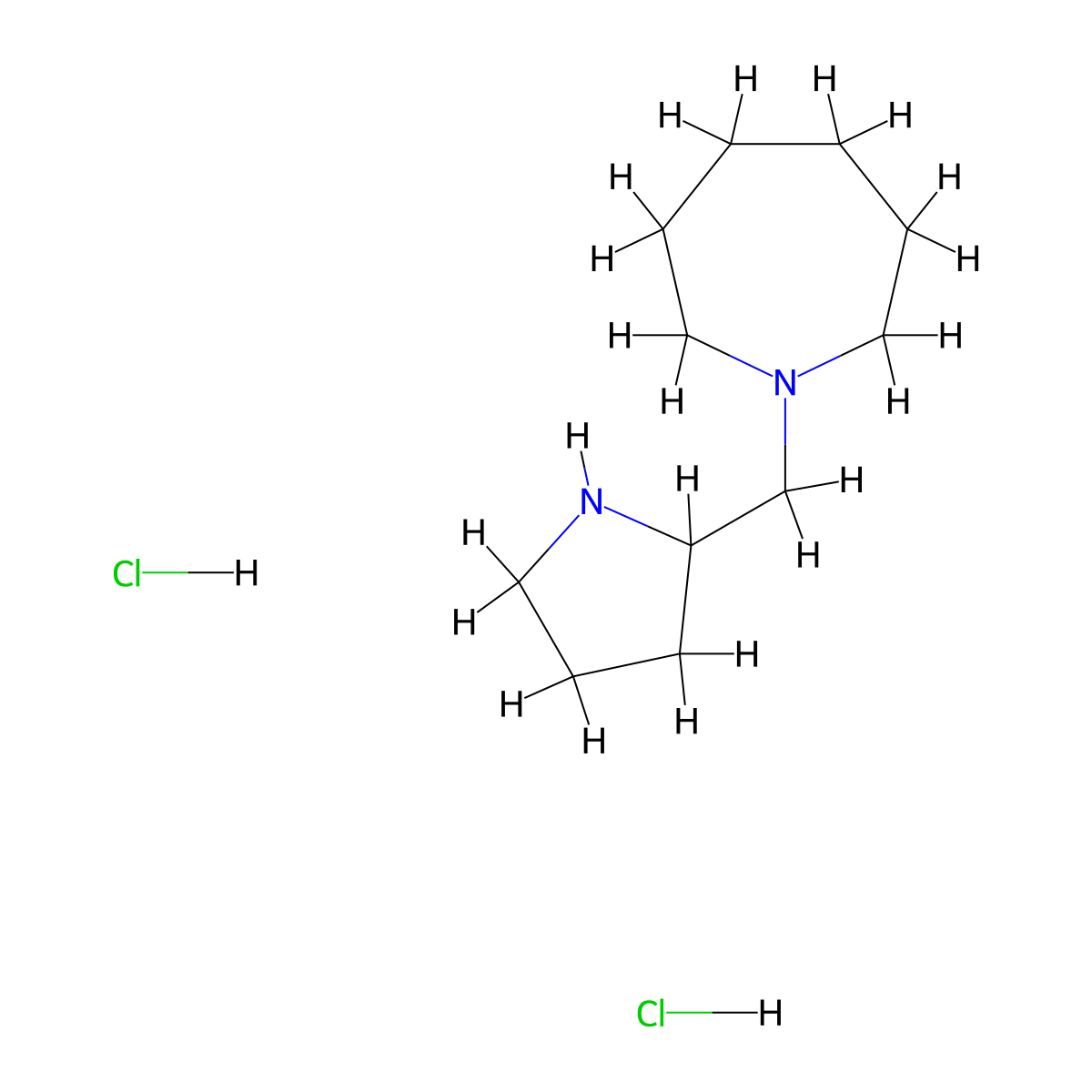 1-(Pyrrolidin-2-ylmethyl)azepane dihydrochloride molecular structure, CAS 1219964-19-8