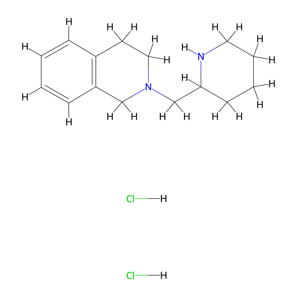 2-(2-Piperidinylmethyl)-1,2,3,4-tetrahydroisoquinoline dihydrochloride molecular structure, CAS 1219964-57-4