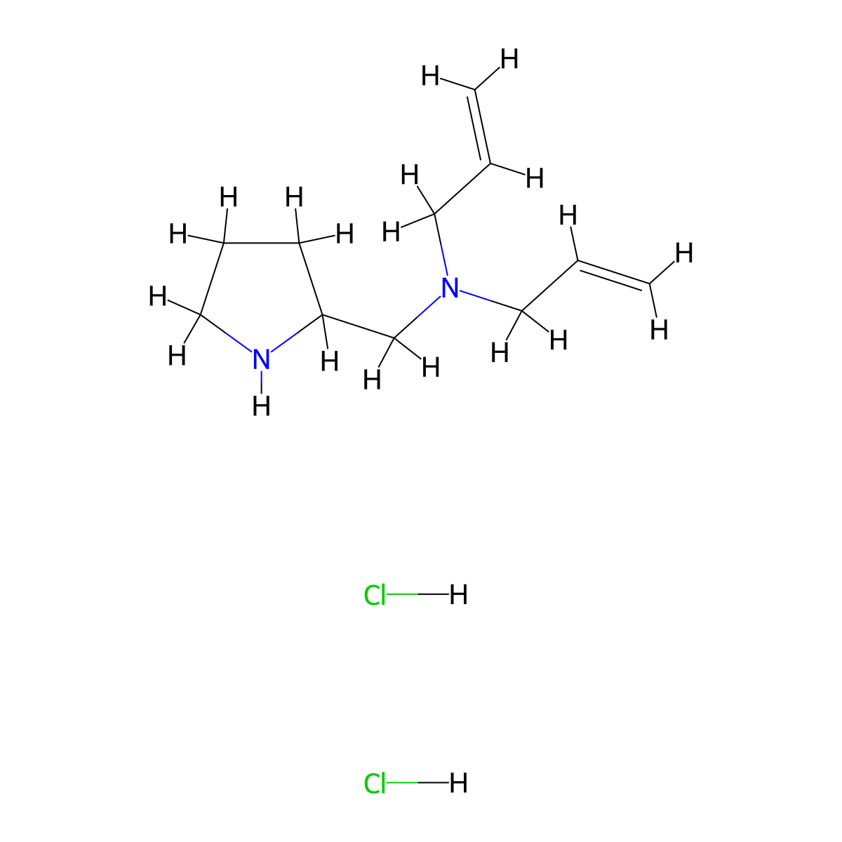 n-Allyl-n-(2-pyrrolidinylmethyl)-2-propen-1-amine dihydrochloride molecular structure, CAS 1219964-65-4