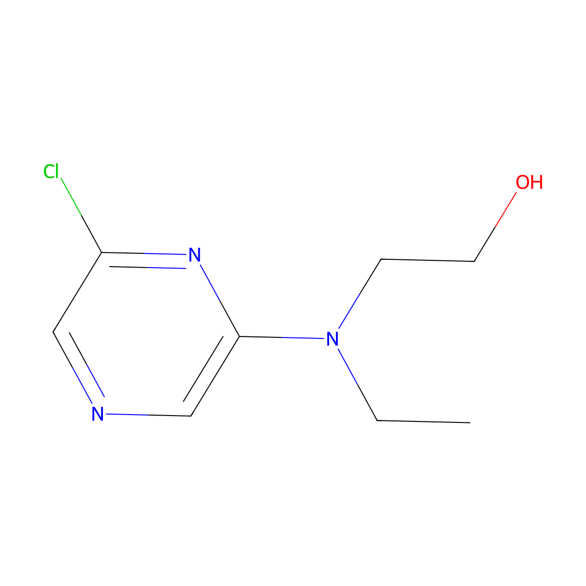 2-[(6-Chloro-2-pyrazinyl)(ethyl)amino]-1-ethanol molecular structure, CAS 1219967-25-5