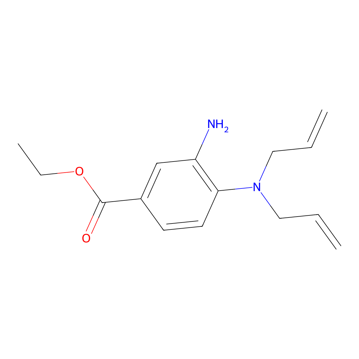 Ethyl 3-amino-4-(diallylamino)benzoate molecular structure, CAS 1219967-29-9