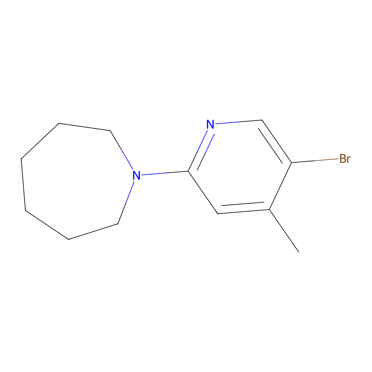1-(5-Bromo-4-methyl-2-pyridinyl)azepane molecular structure, CAS 1219967-47-1