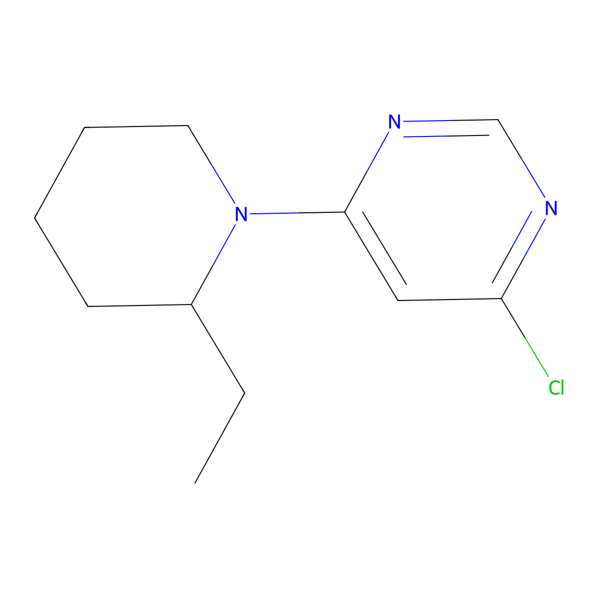4-Chloro-6-(2-ethyl-1-piperidinyl)pyrimidine molecular structure, CAS 1219967-57-3