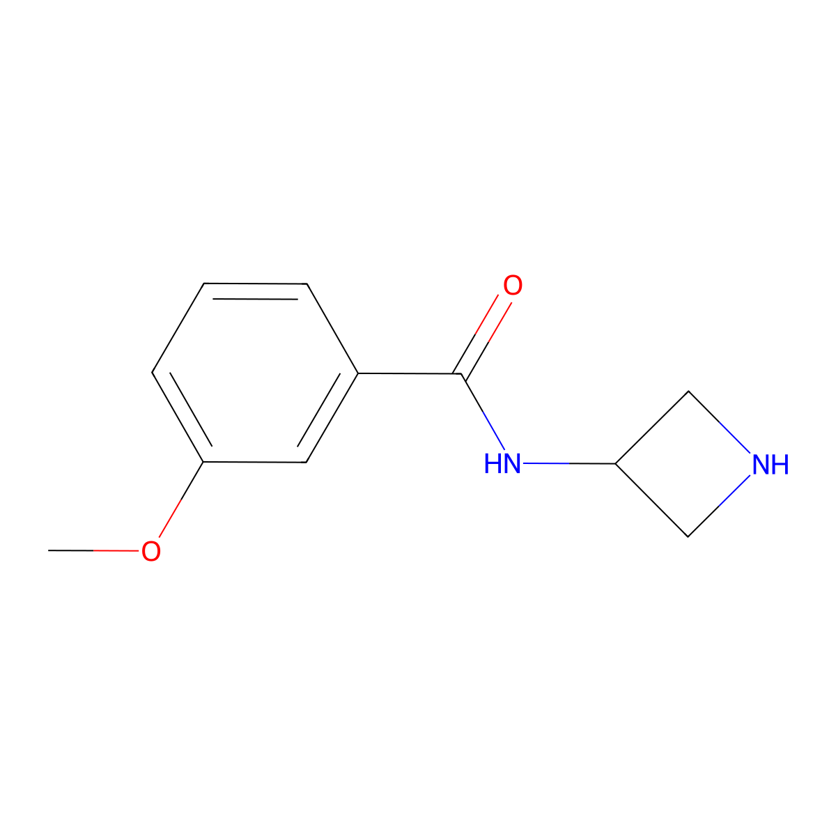 N-(azetidin-3-yl)-3-methoxybenzamide molecular structure, CAS 1219967-60-8