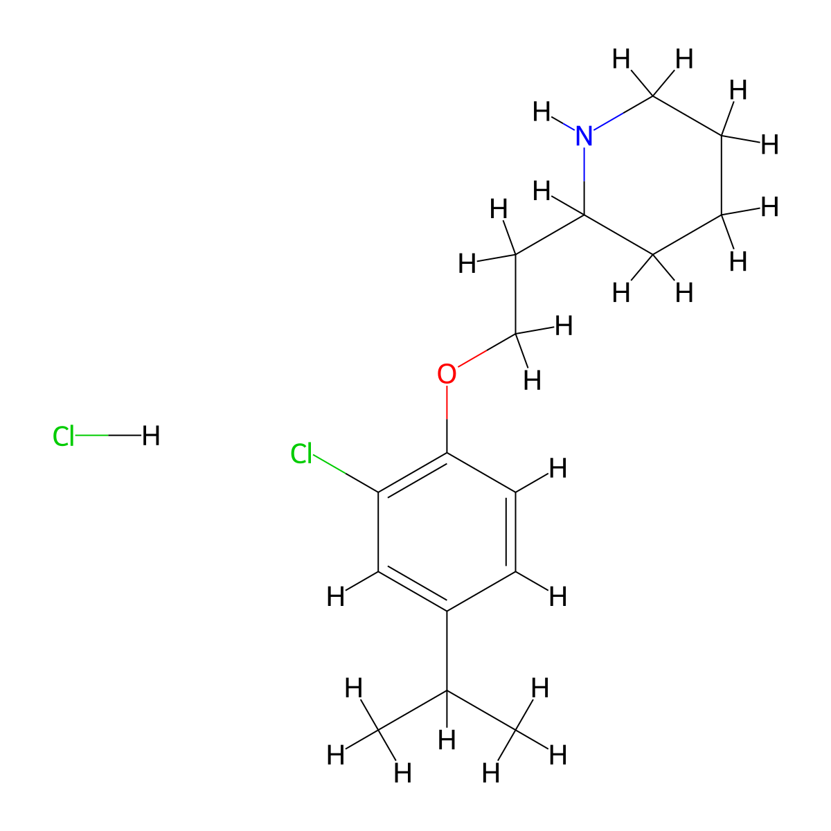 2-[2-(2-Chloro-4-isopropylphenoxy)ethyl]-piperidine hydrochloride molecular structure, CAS 1219967-61-9