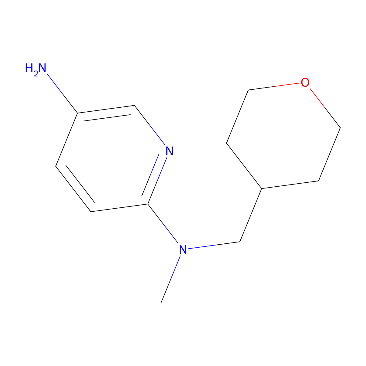 N2-Methyl-N2-(tetrahydro-2H-pyran-4-ylmethyl)-2,5-pyridinediamine molecular structure, CAS 1219967-63-1