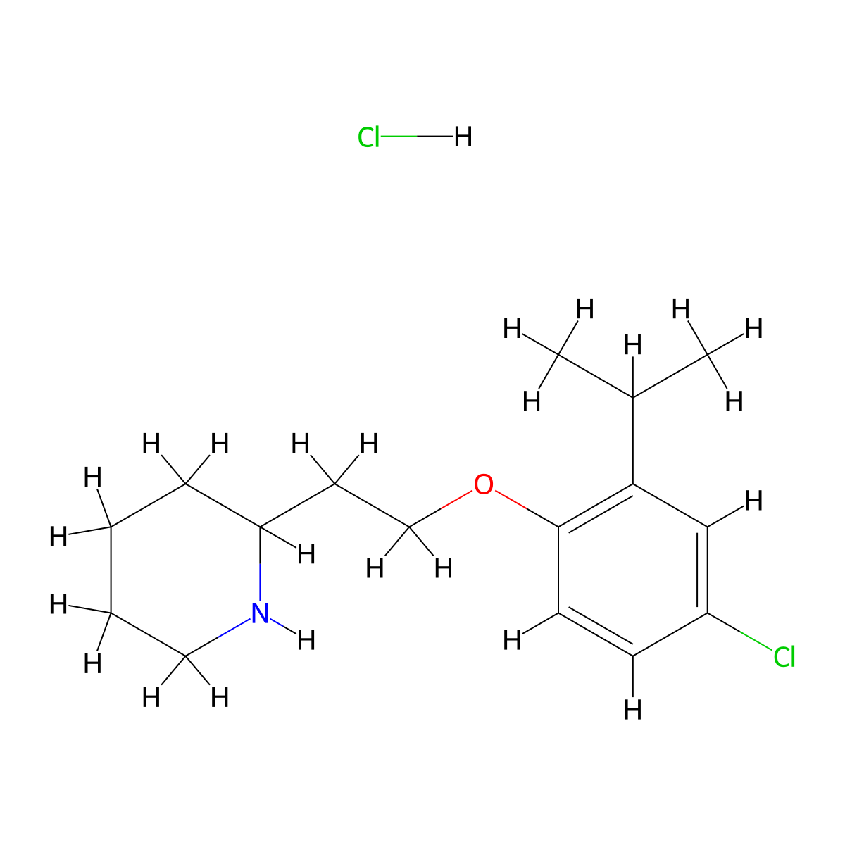 2-[2-(4-Chloro-2-isopropylphenoxy)ethyl]-piperidine hydrochloride molecular structure, CAS 1219967-68-6