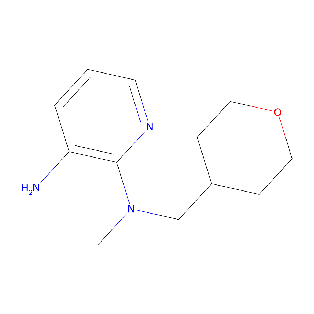 N2-Methyl-N2-(tetrahydro-2H-pyran-4-ylmethyl)-2,3-pyridinediamine molecular structure, CAS 1219967-73-3