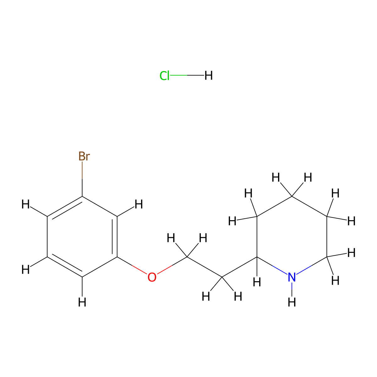 2-[2-(3-Bromophenoxy)ethyl]piperidine hydrochloride molecular structure, CAS 1219967-77-7