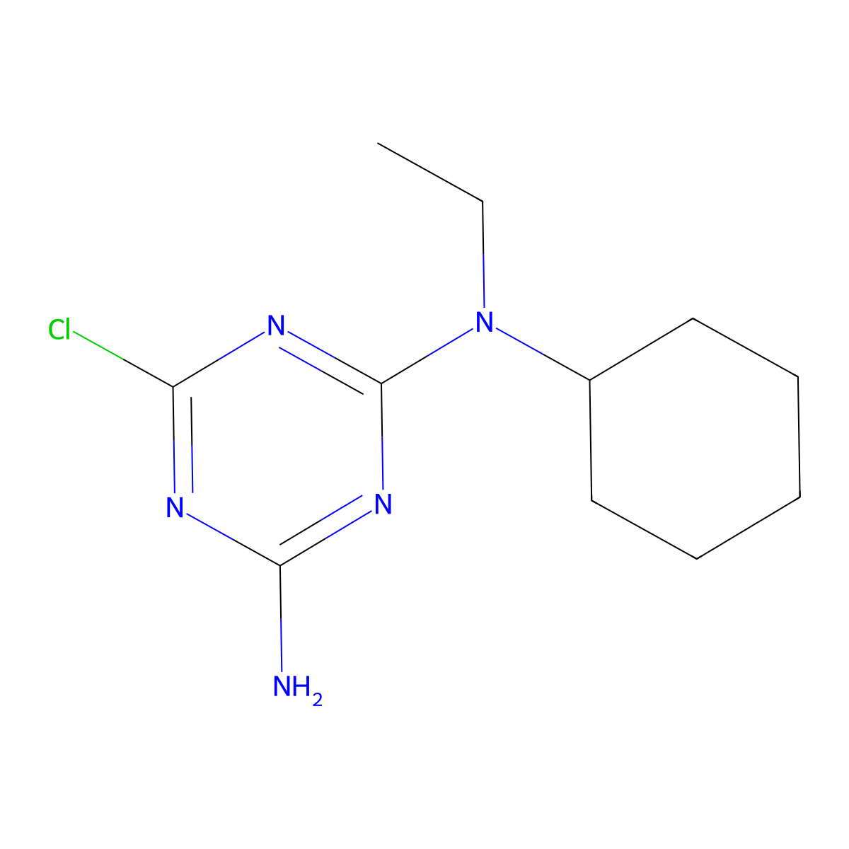 6-Chloro-N2-cyclohexyl-N2-ethyl-1,3,5-triazine-2,4-diamine molecular structure, CAS 1219967-78-8