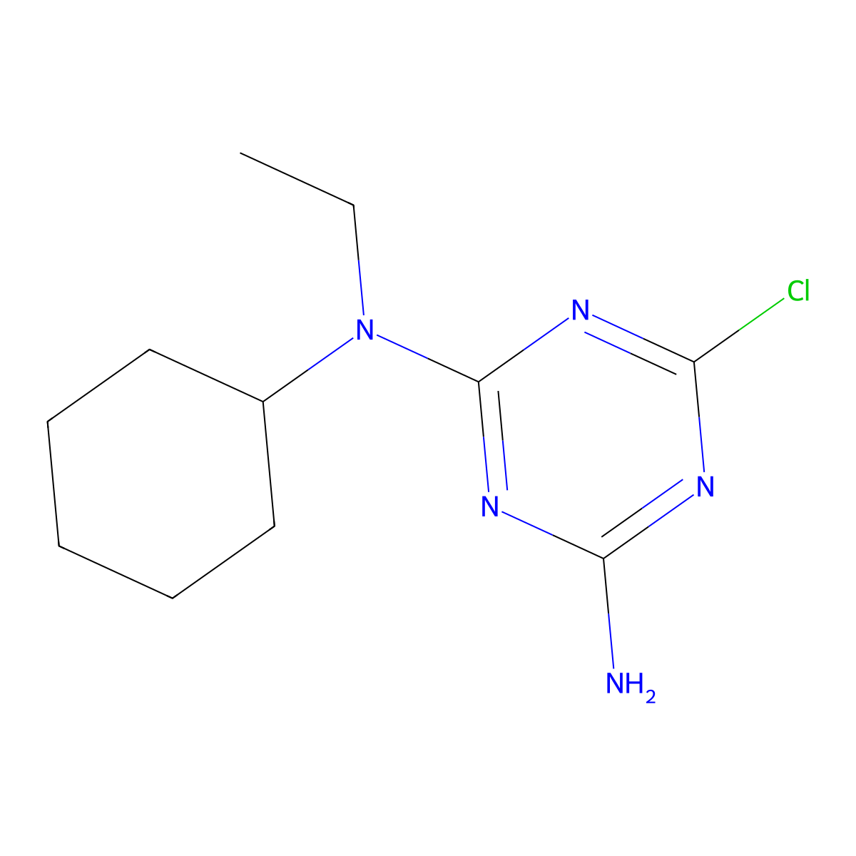 6-Chloro-N2-cyclohexyl-N2-ethyl-1,3,5-triazine-2,4-diamine molecular structure, CAS 1219967-78-8
