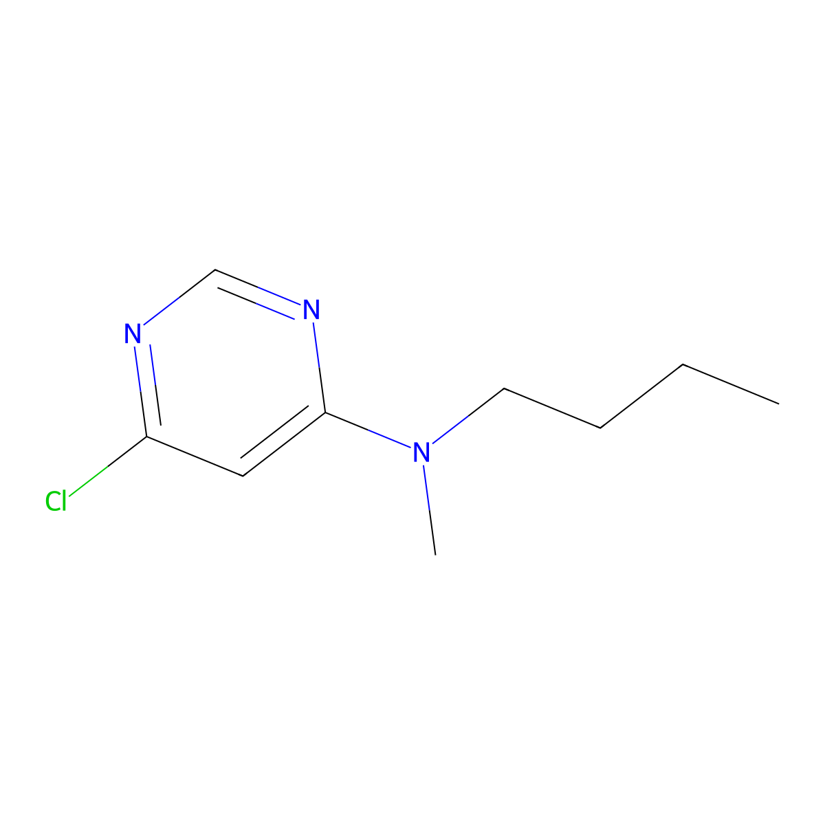 N-butyl-6-chloro-N-methylpyrimidin-4-amine molecular structure, CAS 1219967-79-9