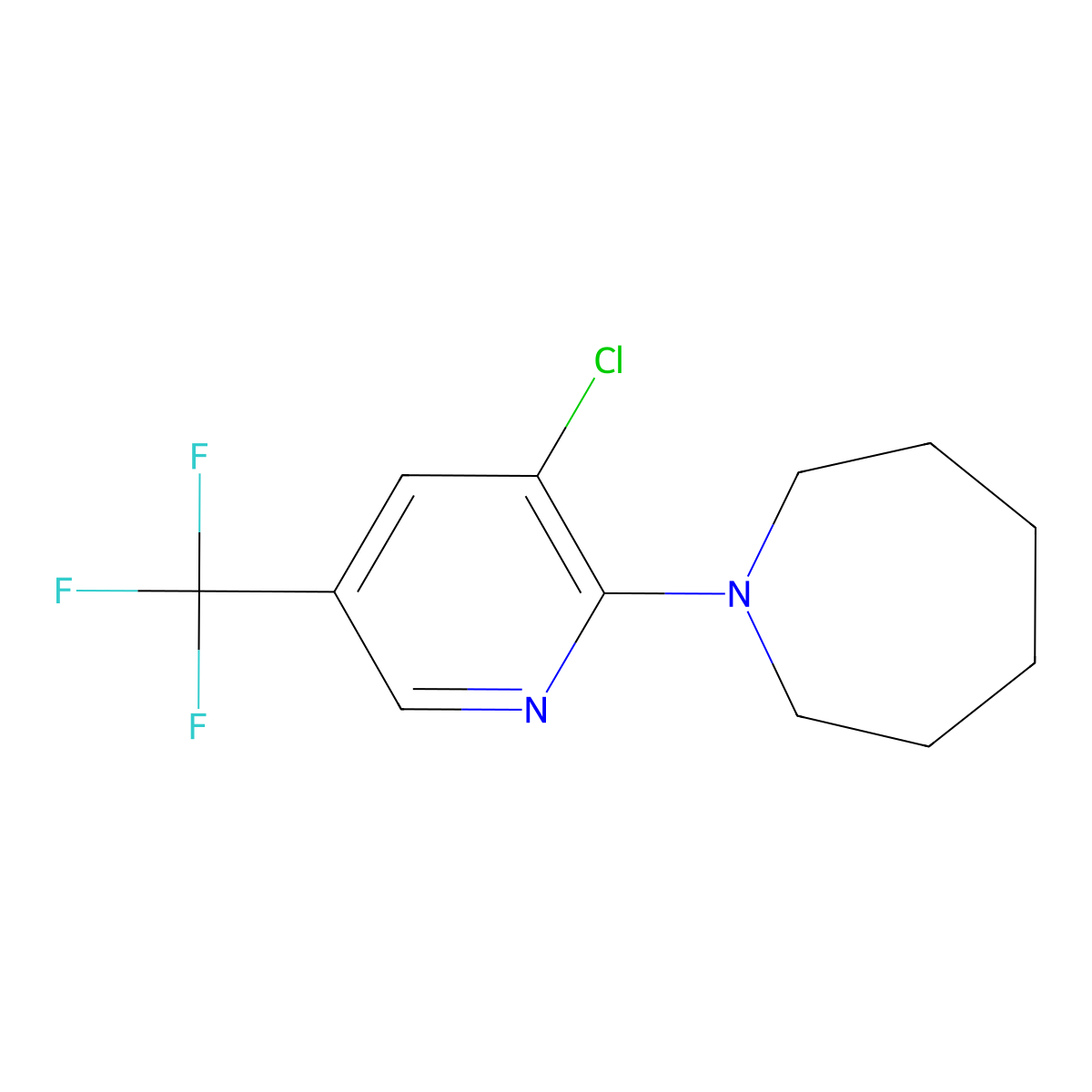 1-[3-Chloro-5-(trifluoromethyl)pyridin-2-yl]azepane molecular structure, CAS 1219967-95-9