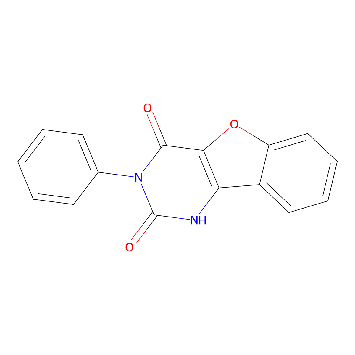 3-phenylbenzofuro[3,2-d]pyrimidine-2,4(1H,3H)-dione molecular structure, CAS 121997-00-0
