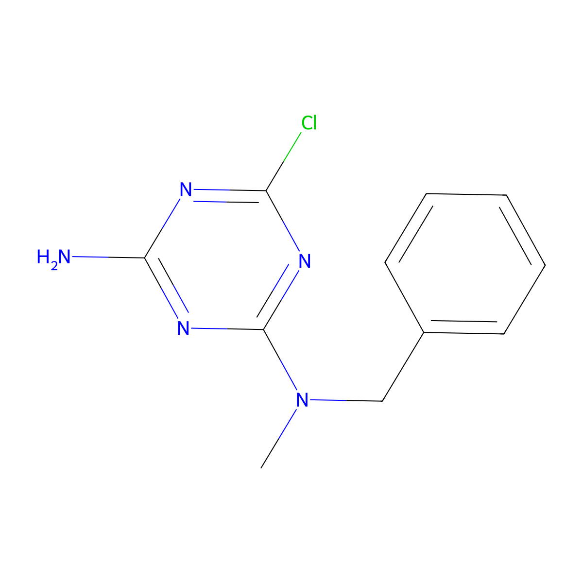N2-Benzyl-6-chloro-N2-methyl-1,3,5-triazine-2,4-diamine molecular structure, CAS 1219971-85-3