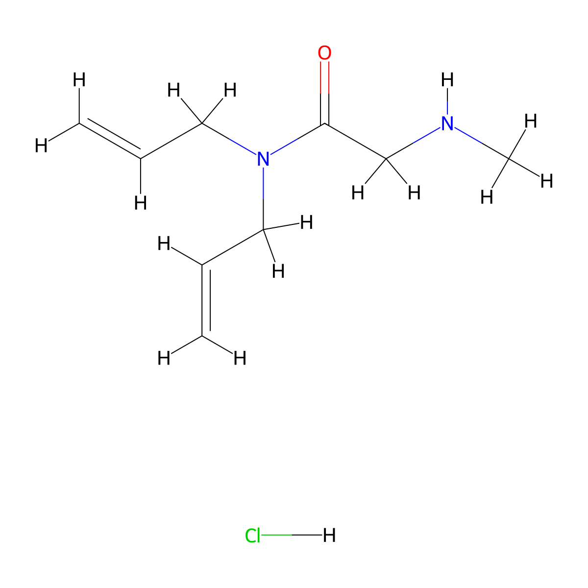 N,N-Diallyl-2-(methylamino)acetamide hydrochloride molecular structure, CAS 1219972-27-6