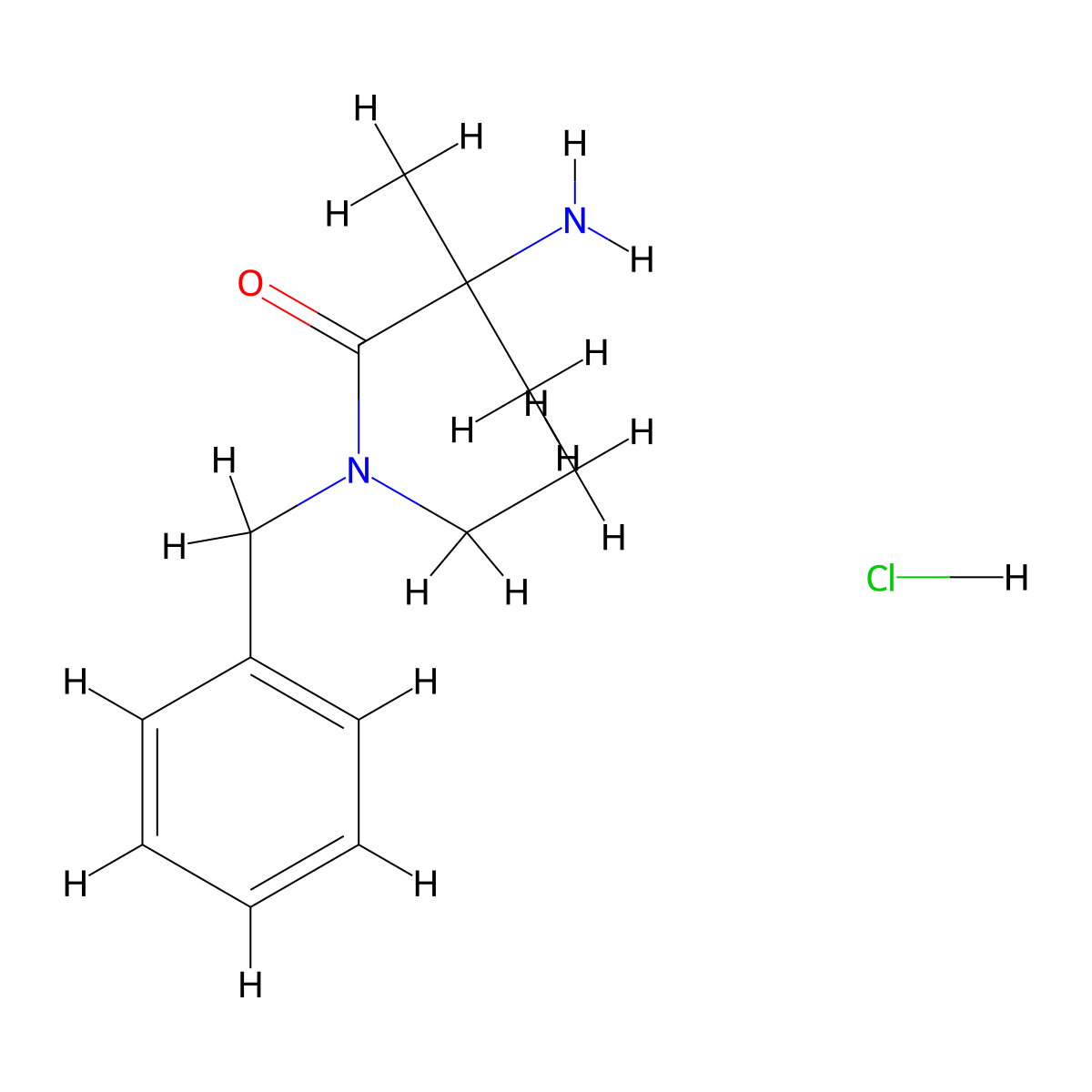2-Amino-N-benzyl-N-ethyl-2-methylpropanamide hydrochloride molecular structure, CAS 1219972-62-9