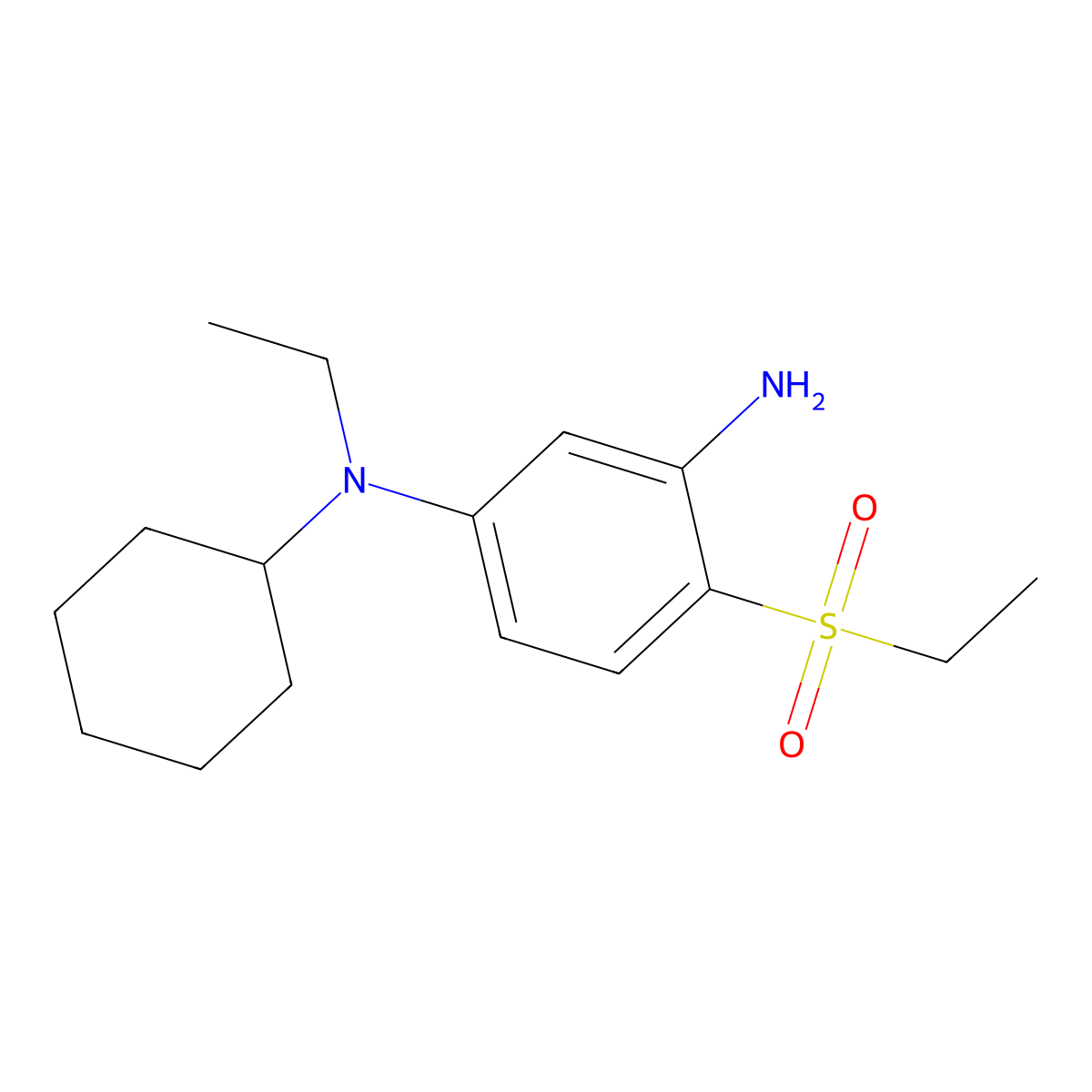 N1-Cyclohexyl-N1-ethyl-4-(ethylsulfonyl)-1,3-benzenediamine molecular structure, CAS 1219972-64-1