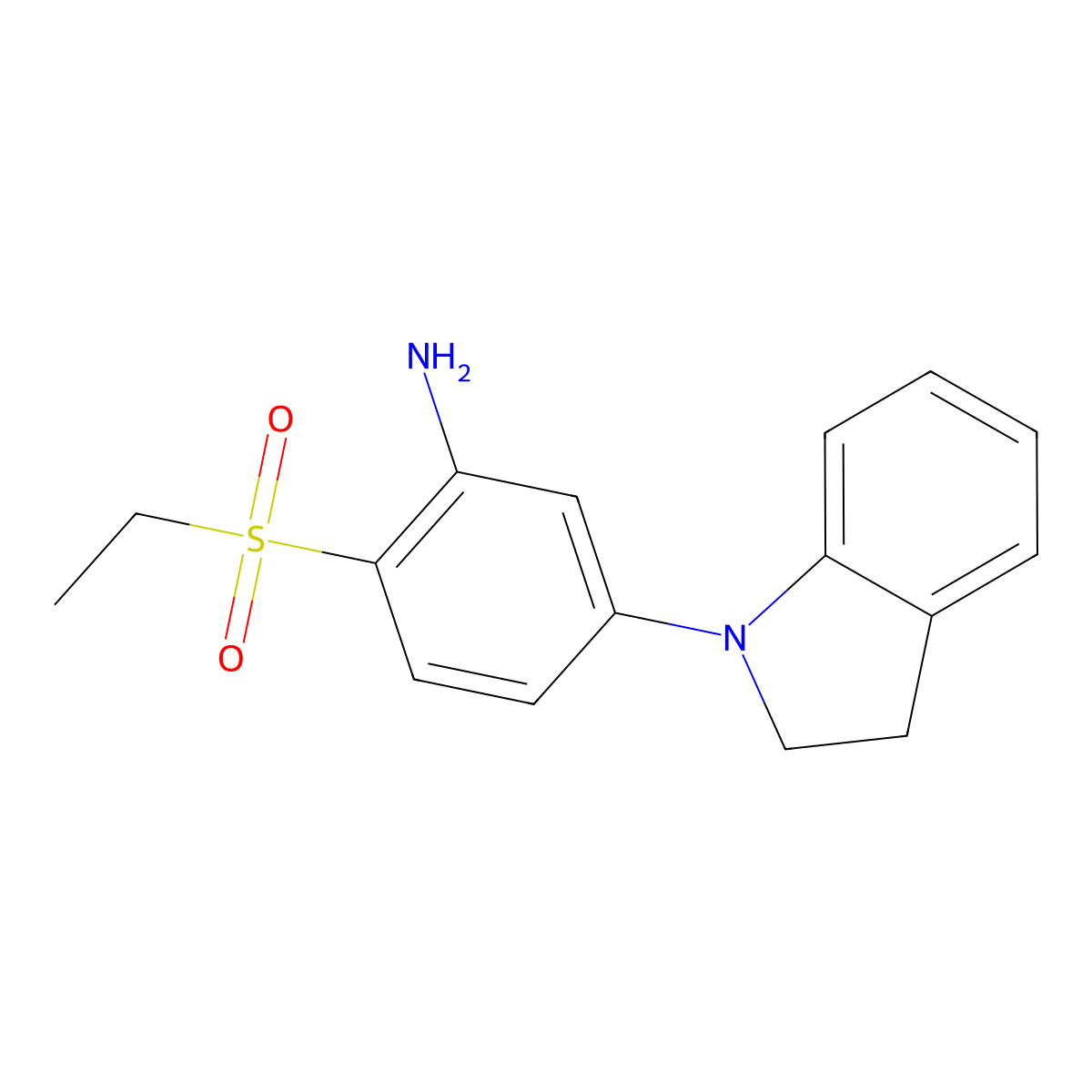 5-(2,3-Dihydro-1H-indol-1-YL)-2-(ethylsulfonyl)-phenylamine molecular structure, CAS 1219976-14-3