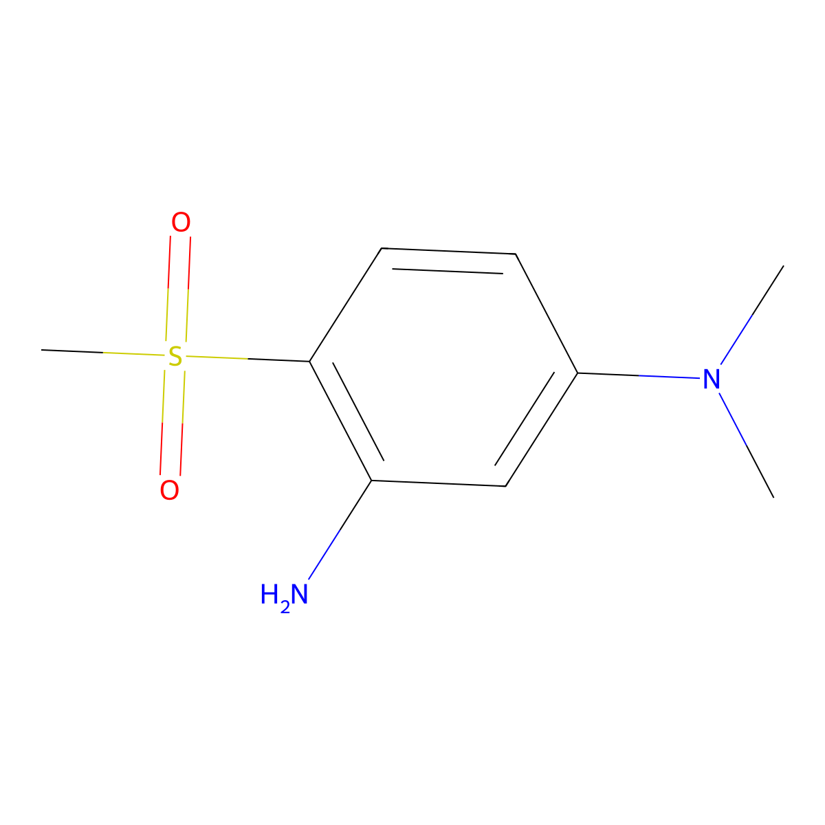 N1,N1-Dimethyl-4-(methylsulfonyl)-1,3-benzenediamine molecular structure, CAS 1219976-19-8