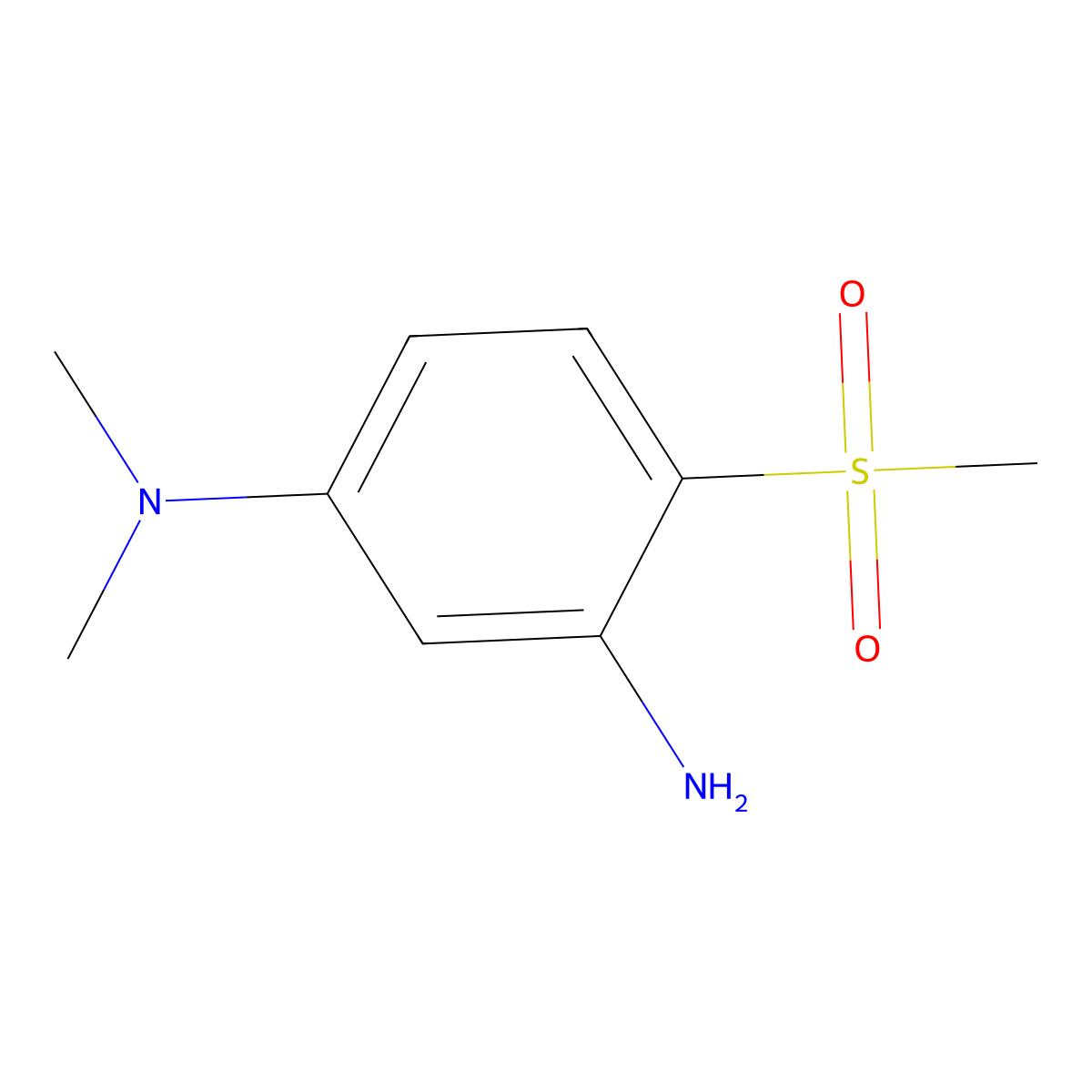 N1,N1-Dimethyl-4-(methylsulfonyl)-1,3-benzenediamine molecular structure, CAS 1219976-19-8