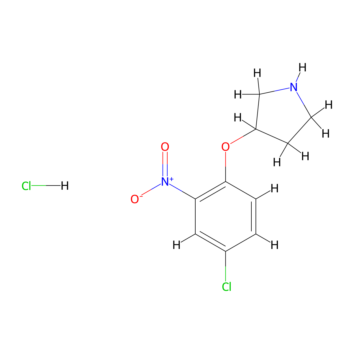 3-(4-Chloro-2-nitrophenoxy)pyrrolidine hydrochloride molecular structure, CAS 1219976-20-1