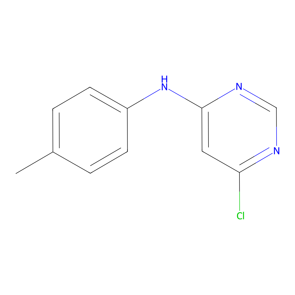 6-Chloro-N-(4-methylphenyl)-4-pyrimidinamine molecular structure, CAS 1219976-36-9