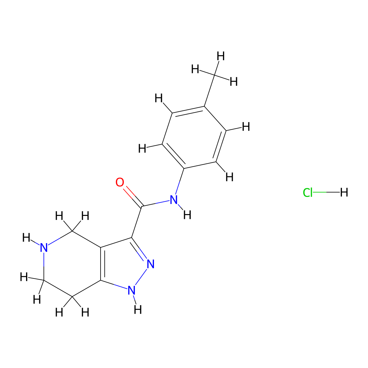 N-(p-Tolyl)-4,5,6,7-tetrahydro-1H-pyrazolo[4,3-c]pyridine-3-carboxamide hydrochloride molecular structure, CAS 1219976-41-6