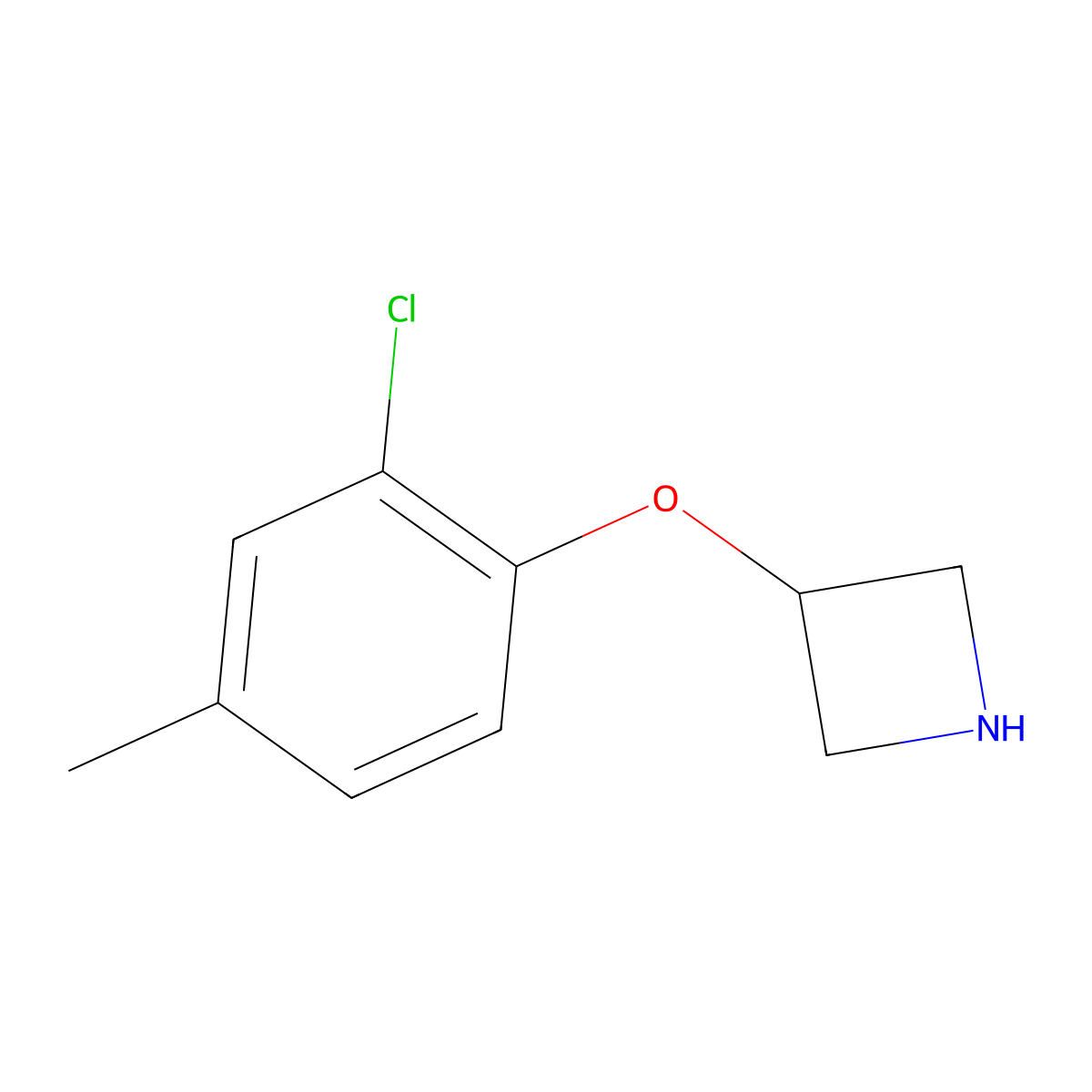 3-(2-Chloro-4-methylphenoxy)azetidine molecular structure, CAS 1219976-44-9