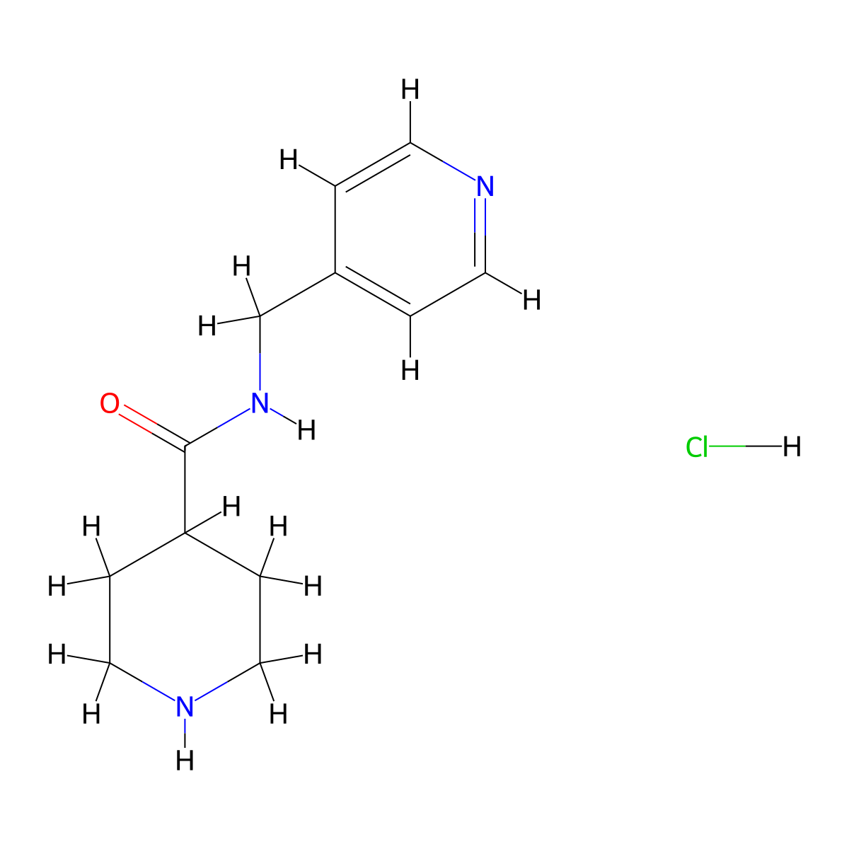 N-(4-Pyridinylmethyl)-4-piperidinecarboxamide hydrochloride molecular structure, CAS 1219976-65-4