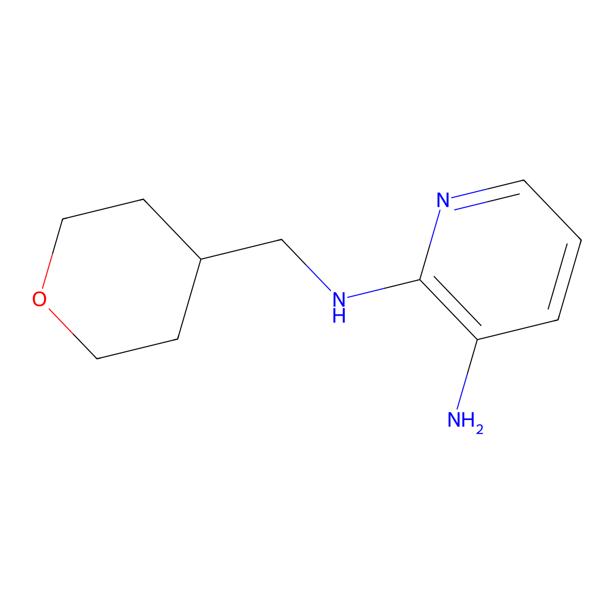 N2-(Tetrahydro-2H-pyran-4-ylmethyl)-2,3-pyridinediamine molecular structure, CAS 1219976-68-7