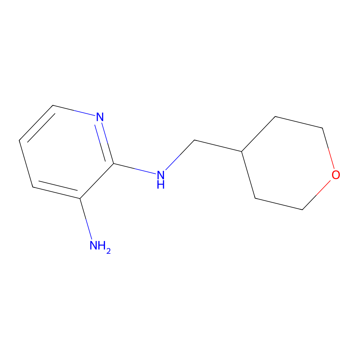 N2-(Tetrahydro-2H-pyran-4-ylmethyl)-2,3-pyridinediamine molecular structure, CAS 1219976-68-7