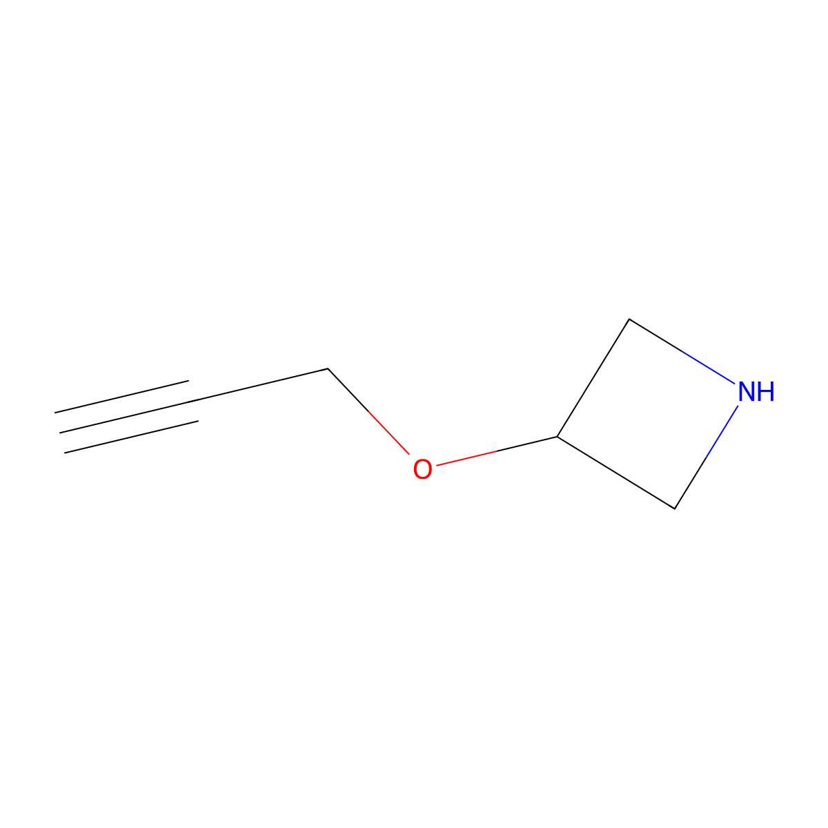 3-(Prop-2-yn-1-yloxy)azetidine molecular structure, CAS 1219976-74-5