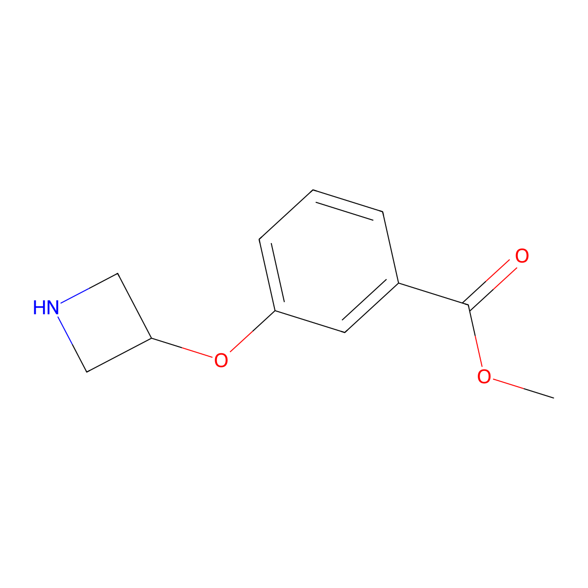 Methyl 3-(3-azetidinyloxy)benzoate molecular structure, CAS 1219976-96-1