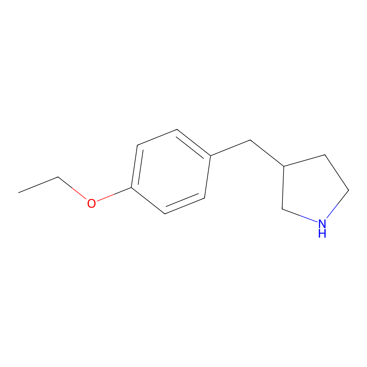 3-(4-Ethoxybenzyl)pyrrolidine molecular structure, CAS 1219977-27-1