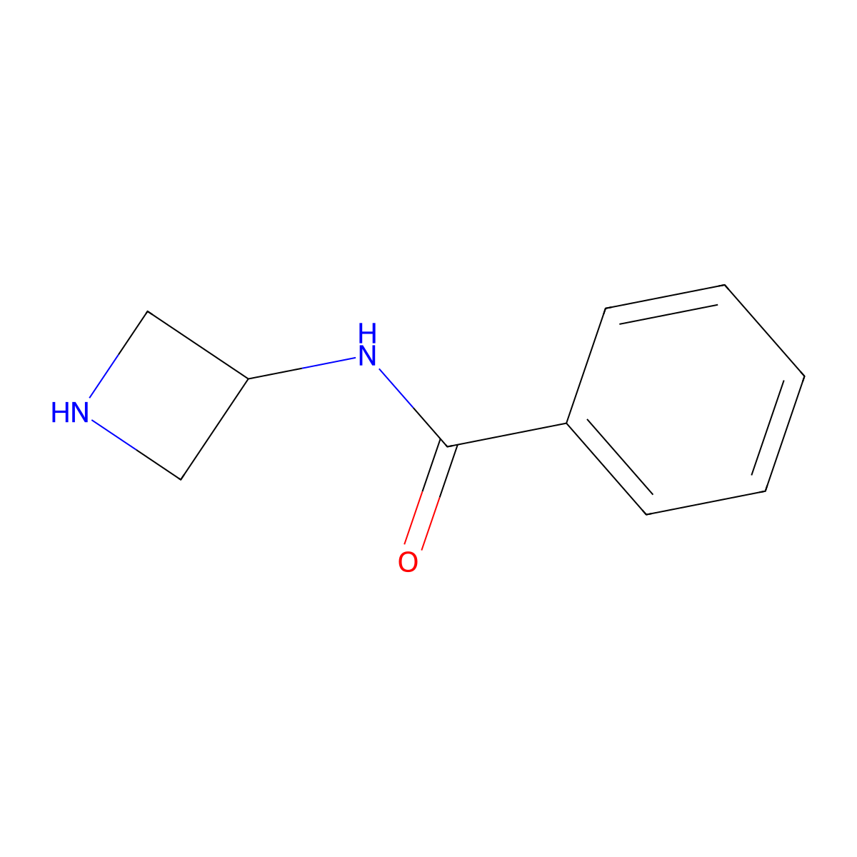 N-(azetidin-3-yl)benzamide molecular structure, CAS 1219979-21-1