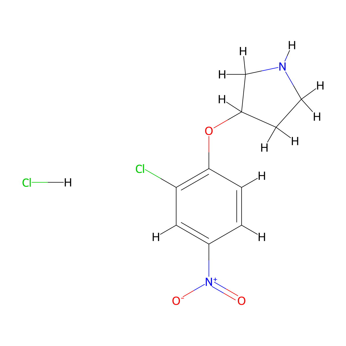 3-(2-Chloro-4-nitrophenoxy)pyrrolidine hydrochloride molecular structure, CAS 1219979-28-8