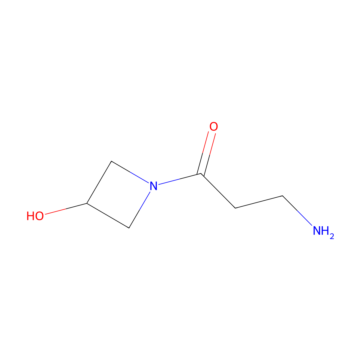 3-Amino-1-(3-hydroxyazetidin-1-yl)propan-1-one molecular structure, CAS 1219979-29-9