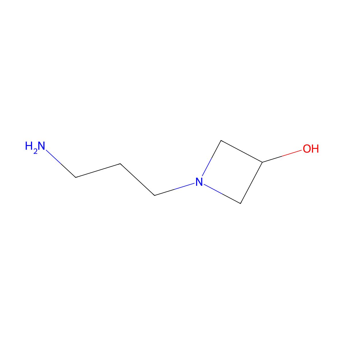 1-(3-Aminopropyl)azetidin-3-OL molecular structure, CAS 1219979-33-5