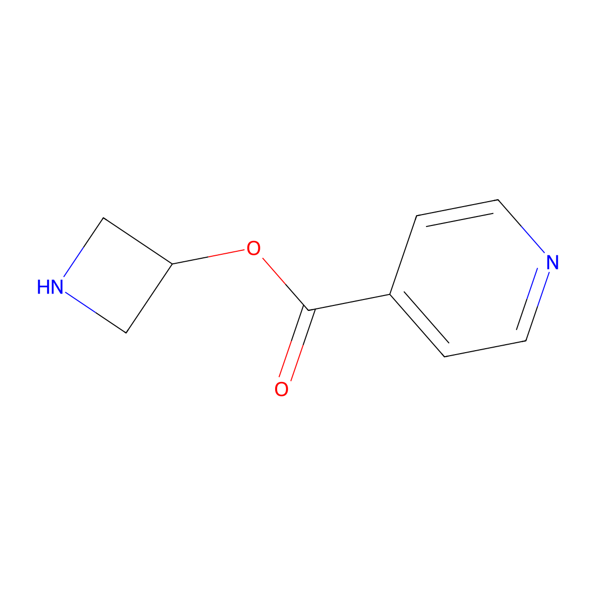 3-Azetidinyl isonicotinate molecular structure, CAS 1219979-55-1