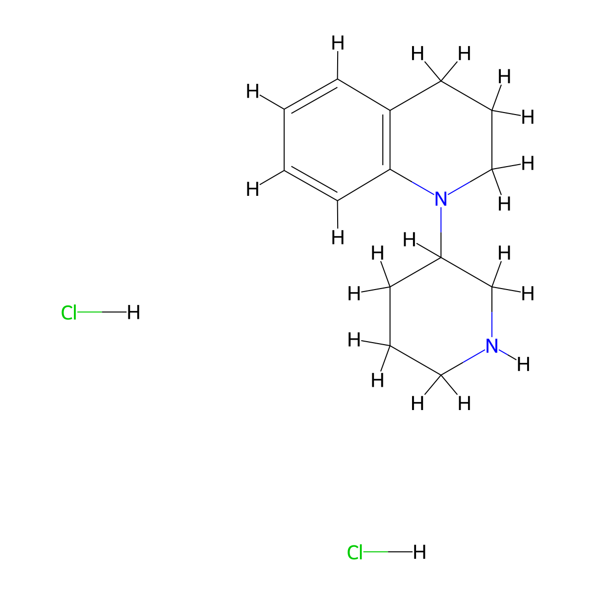 1-(3-Piperidinyl)-1,2,3,4-tetrahydroquinoline dihydrochloride molecular structure, CAS 1219979-57-3