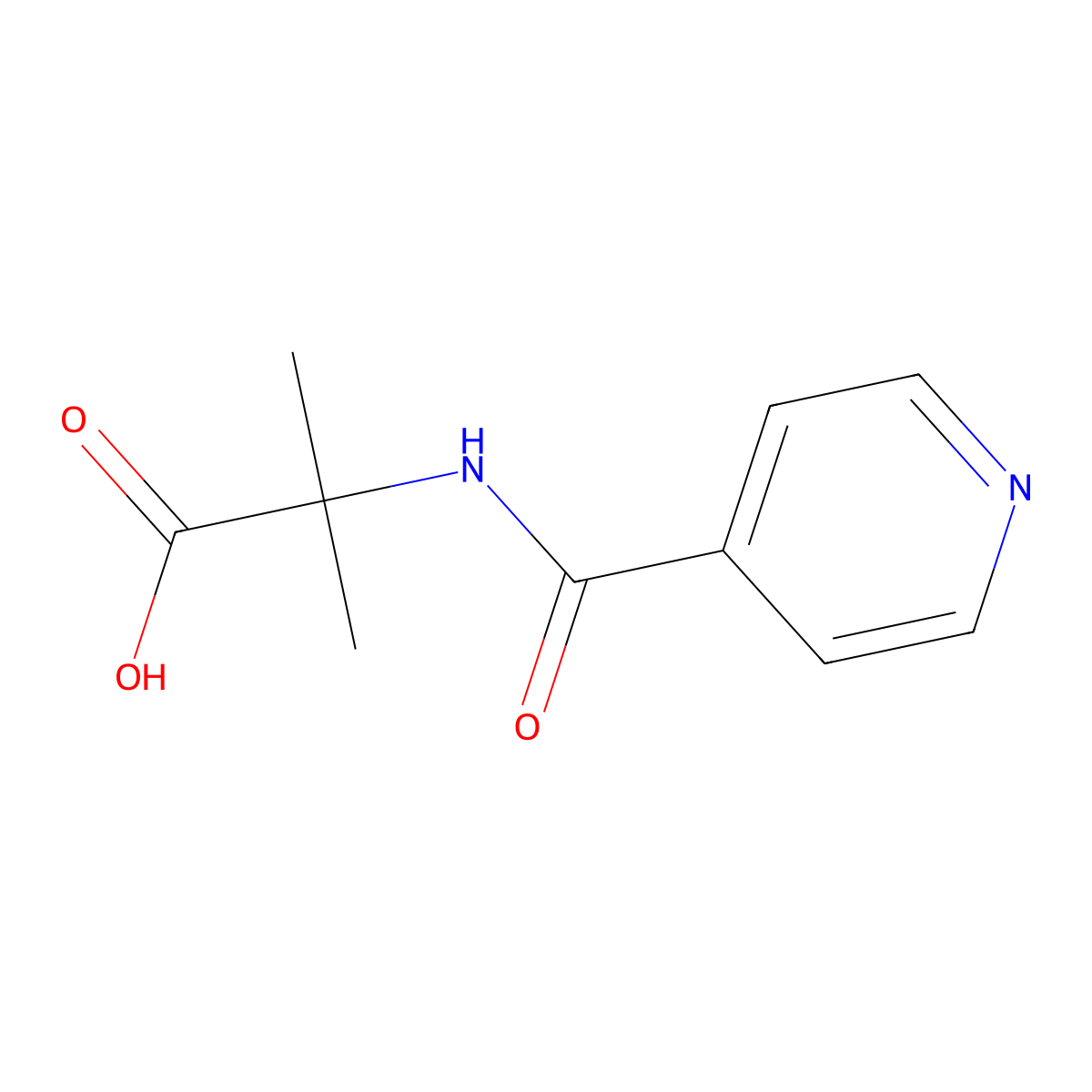 N-Isonicotinoyl-2-methylalanine molecular structure, CAS 1219979-67-5