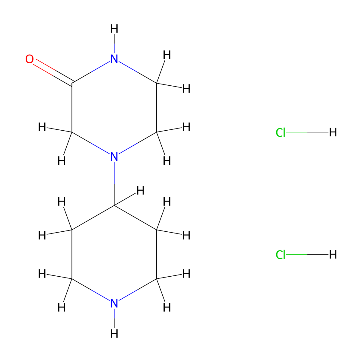 4-(Piperidin-4-yl)piperazin-2-one dihydrochloride molecular structure, CAS 1219979-71-1