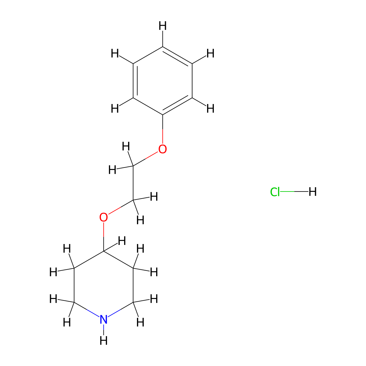 4-(2-Phenoxyethoxy)piperidine hydrochloride molecular structure, CAS 1219980-01-4
