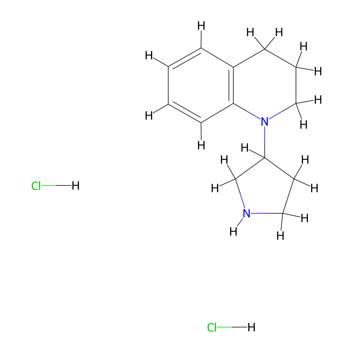 1-(3-Pyrrolidinyl)-1,2,3,4-tetrahydroquinoline dihydrochloride molecular structure, CAS 1219980-04-7