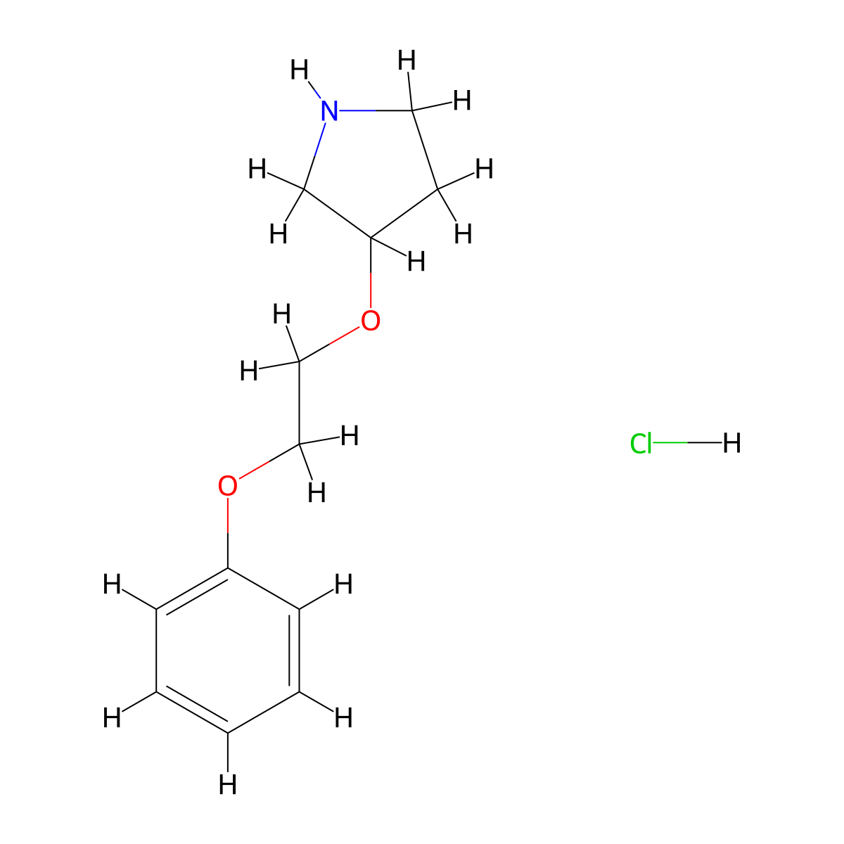 3-(2-Phenoxyethoxy)pyrrolidine hydrochloride molecular structure, CAS 1219980-06-9