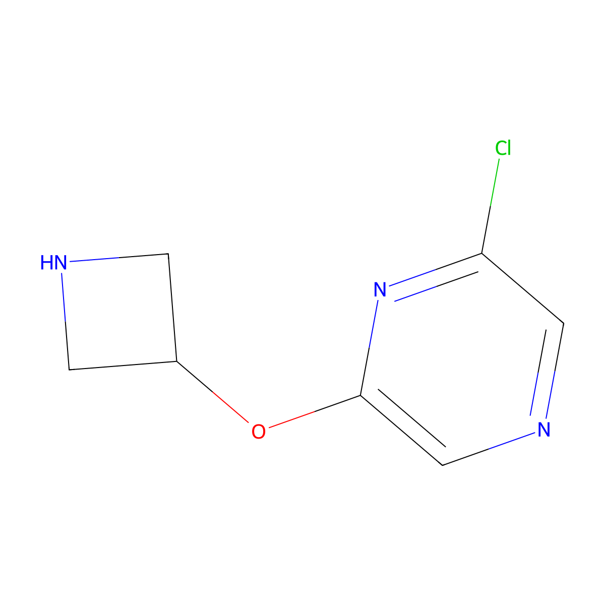 2-(Azetidin-3-yloxy)-6-chloropyrazine molecular structure, CAS 1219980-53-6