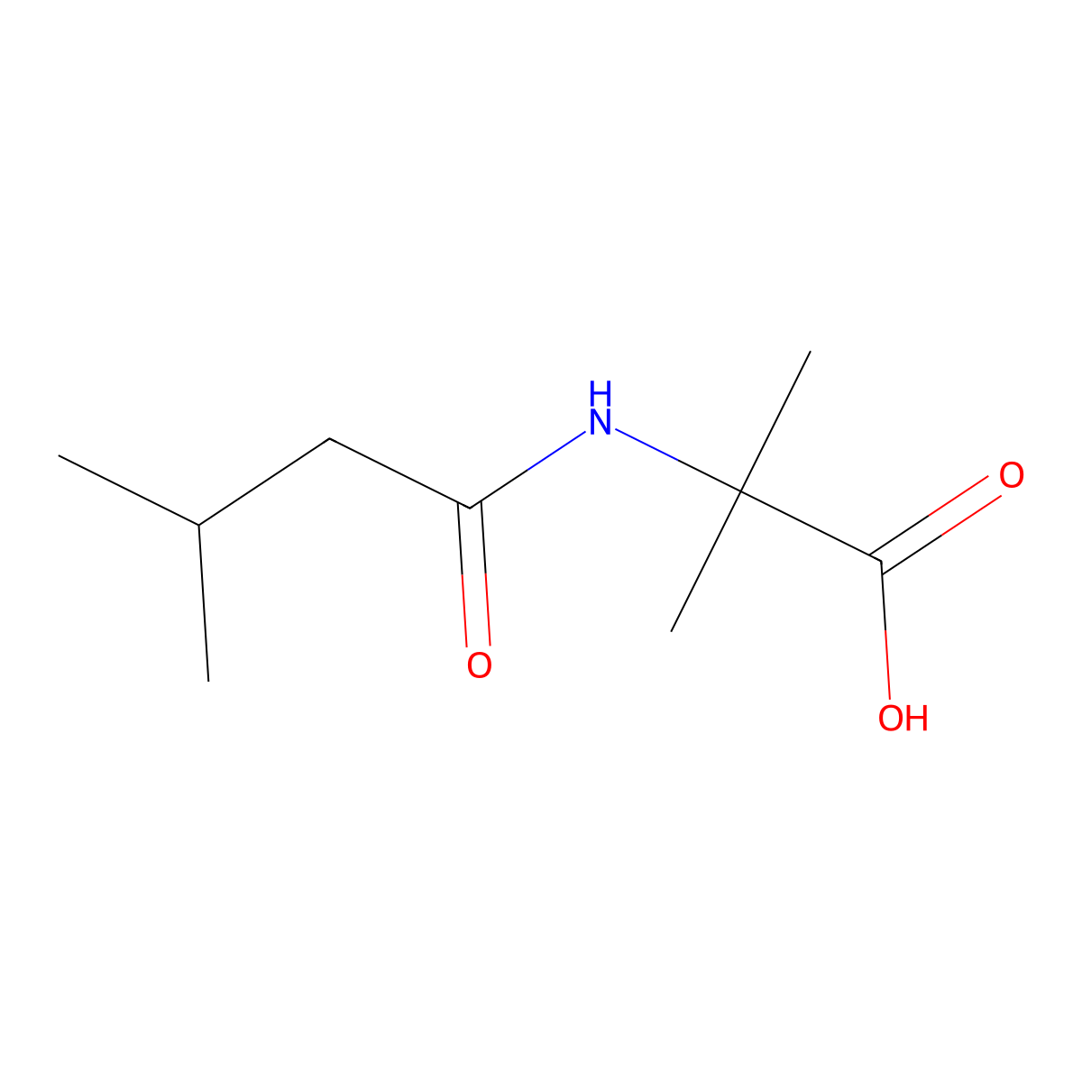 2-Methyl-N-(3-methylbutanoyl)alanine molecular structure, CAS 1219980-58-1