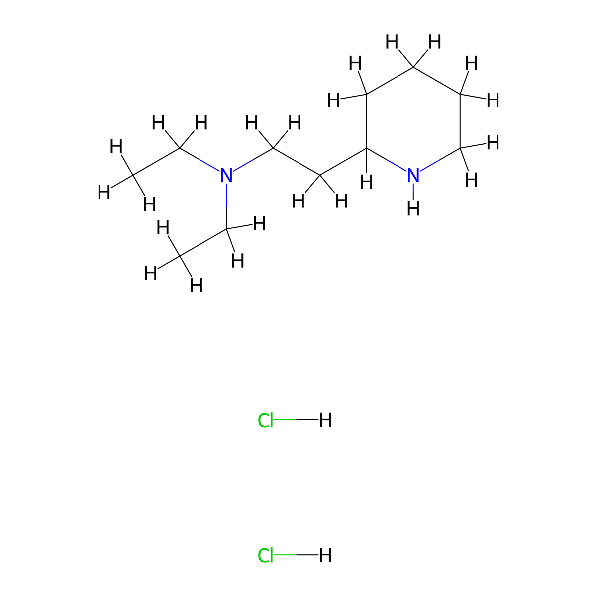 n,n-Diethyl-2-(2-piperidinyl)-1-ethanamine dihydrochloride molecular structure, CAS 1219980-63-8